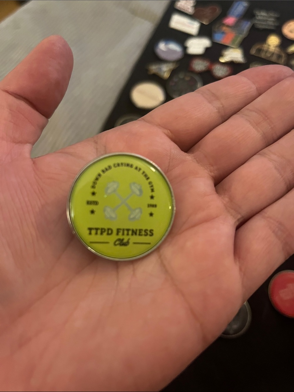 TTPD Lime Green Wearable pin